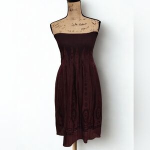 Lapis Rhinestone Skirt/Tube Top Dress One Size Stretch Top